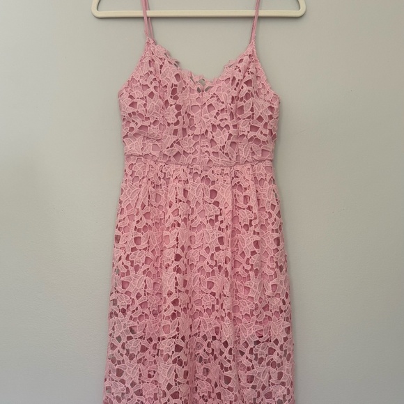 ASTR the Label Lace A-Line Midi Dress – Blush Pink (M) - Picture 1 of 4